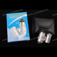 Mini Microscope ZOOM x45 avec éclairage LED (piles incluses)